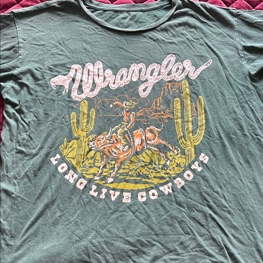 Wrangler Cactus Green Graphic Tee